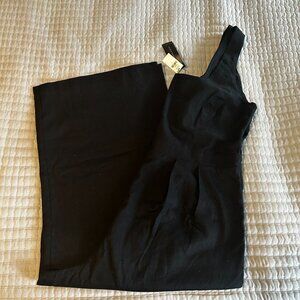 NWT Banana Republic Women’s Black Linen-Cotton Blend Jumpsuit Size 12 Sleeveless